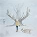 Peinture Bois de renne par Fleur Marjoline  | Tableau Art naïf Scènes de vie