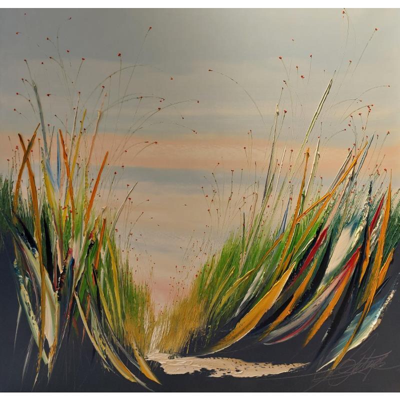 Peinture les herbes folles du coeur par Fonteyne David | Tableau Figuratif Huile Acrylique