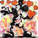 Painting Mickey is in Love by Cornée Patrick | Painting Pop art Mixed Pop icons Animals