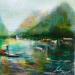 Painting Village des pêcheurs by Solveiga | Painting Figurative Acrylic