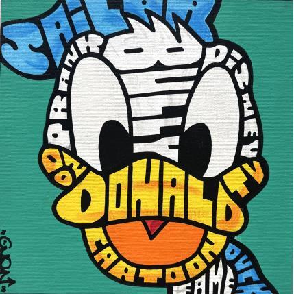 Peinture Donald Duck par Cmon | Tableau Street Art Mixte icones Pop