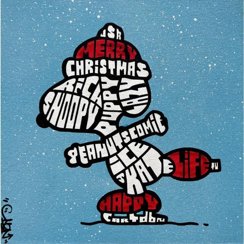 Painting Merry christmas Snoopy by Cmon | Painting Street art Pop icons