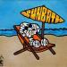Peinture Snoopy sunbath par Cmon | Tableau Street Art Icones Pop