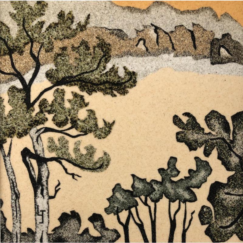 Gemälde La pinède von Jovys Laurence  | Gemälde Materialismus Landschaften Sand