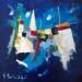 Peinture En mer avec toi par Bastide d´Izard Armelle | Tableau Abstrait Paysages Huile