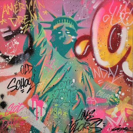 Painting statue de la liberté  by Kedarone | Painting Street art Graffiti, Mixed Pop icons