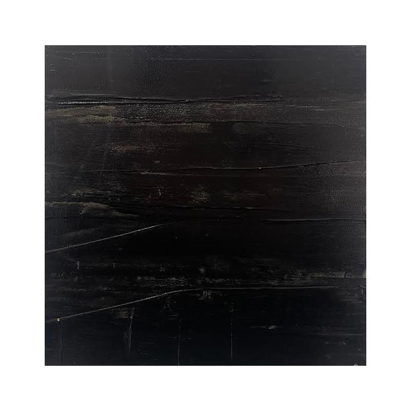 Painting sans titre noir by Zielinski Karin  | Painting Abstract Black & White Metal