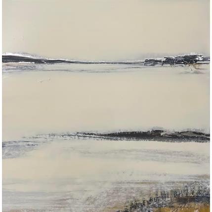 Painting paysage creme by Zielinski Karin  | Painting Abstract Metal Minimalist
