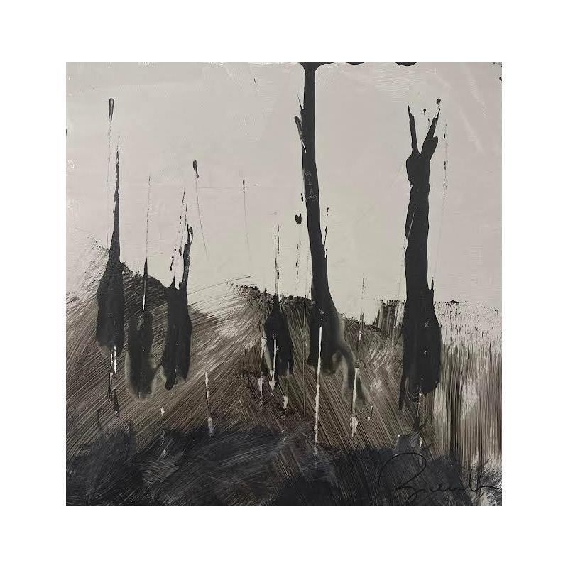 Painting forest by Zielinski Karin  | Painting Abstract Black & White Mixed