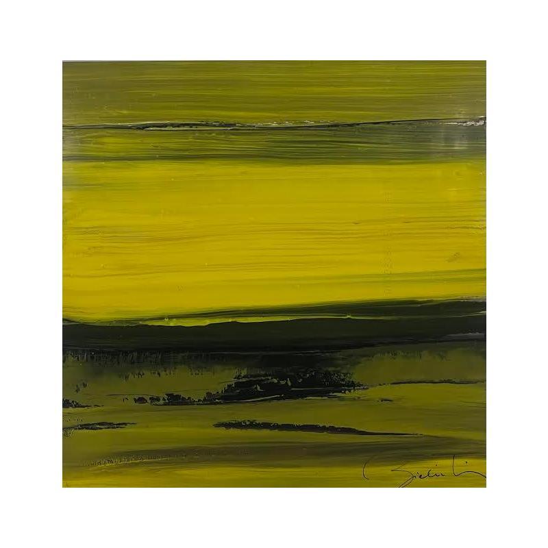 Painting COUCHE DE SOLEIL SUR LE CHAMPS by Zielinski Karin  | Painting Abstract Metal