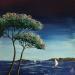 Painting Journée en mer by Blandin Magali | Painting Figurative Landscapes Oil
