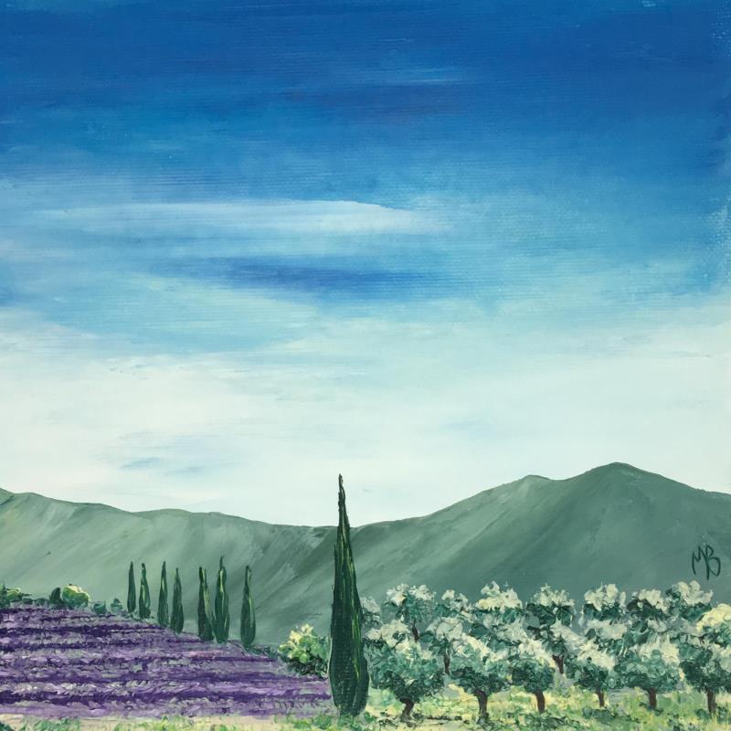 Gemälde Campagne Aixoise von Blandin Magali | Gemälde Figurativ Landschaften Öl