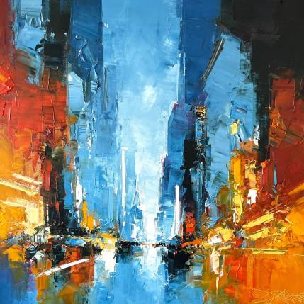 Painting Traffic light by Castan Daniel | Painting Figurative Oil Urban