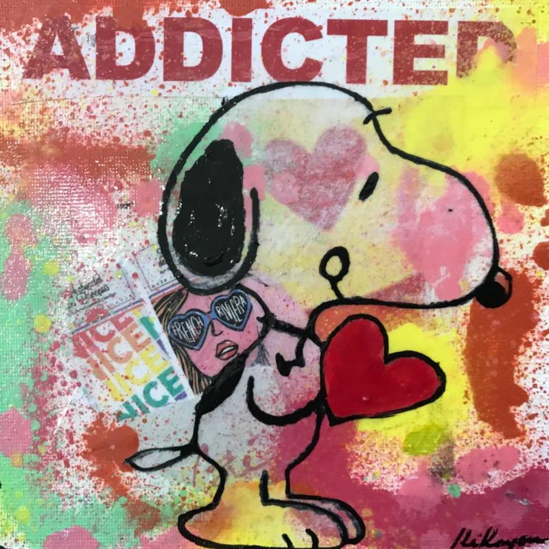 Painting Snoopy love by Kikayou | Painting Pop art Mixed Pop icons