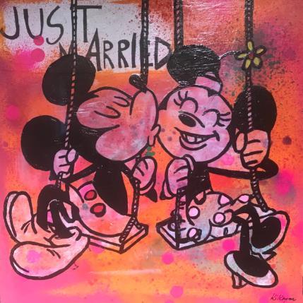 Painting Just married by Kikayou | Painting Pop-art Graffiti Pop icons
