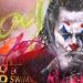 Gemälde Smoking Joker von Mestres Sergi | Gemälde Pop-Art Pop-Ikonen Graffiti