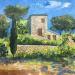 Painting Le Cabanon de Cezanne by Rey Ewa | Painting Figurative Acrylic Landscapes