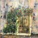 Peinture Porte fleurie en Provence par Rey Ewa | Tableau Figuratif Paysages Acrylique