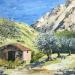 Gemälde Les oliviers du cabanon von Rey Ewa | Gemälde Figurativ Landschaften Acryl