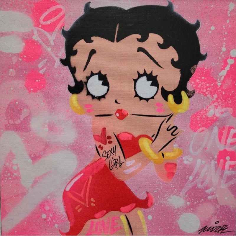 Peinture Betty Boop par Kedarone | Tableau Pop art Graffiti, Posca Icones Pop