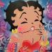 Peinture Betty Boop par Kedarone | Tableau Pop-art Icones Pop Graffiti Posca