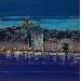 Painting Marseille by night by Corbière Liisa | Painting Figurative Landscapes Oil