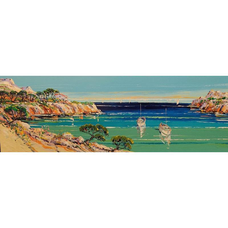 Painting Aioli au cabanon (Sormiou) by Corbière Liisa | Painting Figurative Oil Landscapes