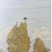 Peinture Grimper au sommet du Monde par Lemonnier  | Tableau Figuratif Matiérisme Paysages Scènes de vie