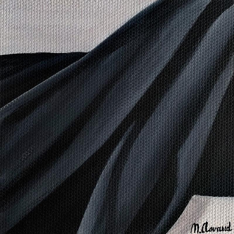 Peinture DRAPED 3 par Clavaud Morgane | Tableau Figuratif Scènes de vie Minimaliste Noir & blanc Acrylique