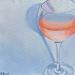 Painting GLASS OF ROSÉ by Clavaud Morgane | Painting Figurative Life style Still-life Minimalist Acrylic