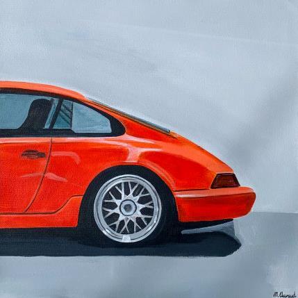 Painting HALF PORSCHE by Clavaud Morgane | Painting Figurative Acrylic Landscapes, Life style, Urban