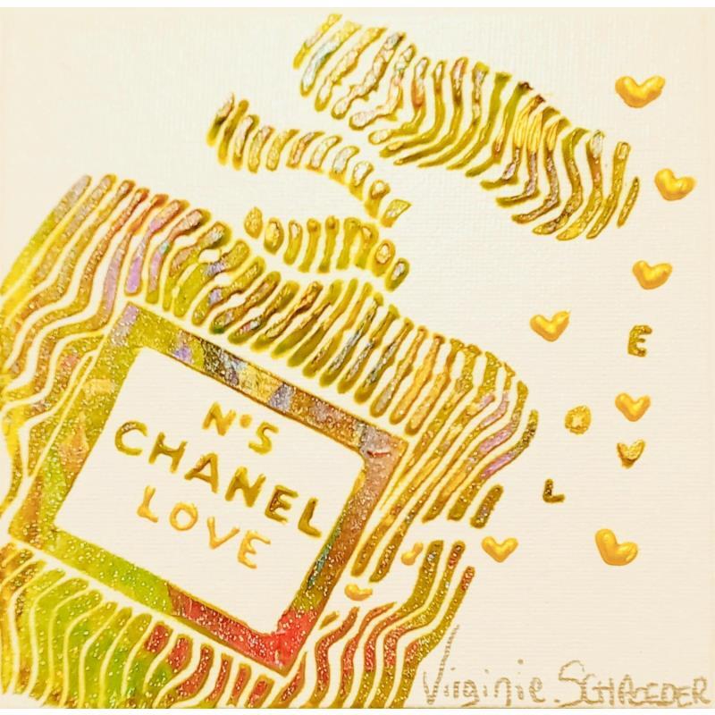 Peinture N°5 Chanel love the green par Schroeder Virginie | Tableau Pop-art Acrylique, Huile Icones Pop