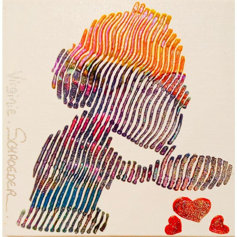 Peinture qu'est ce que l'amour ? Il est beau et magique par Schroeder Virginie | Tableau Pop-art Icones Pop Huile Acrylique
