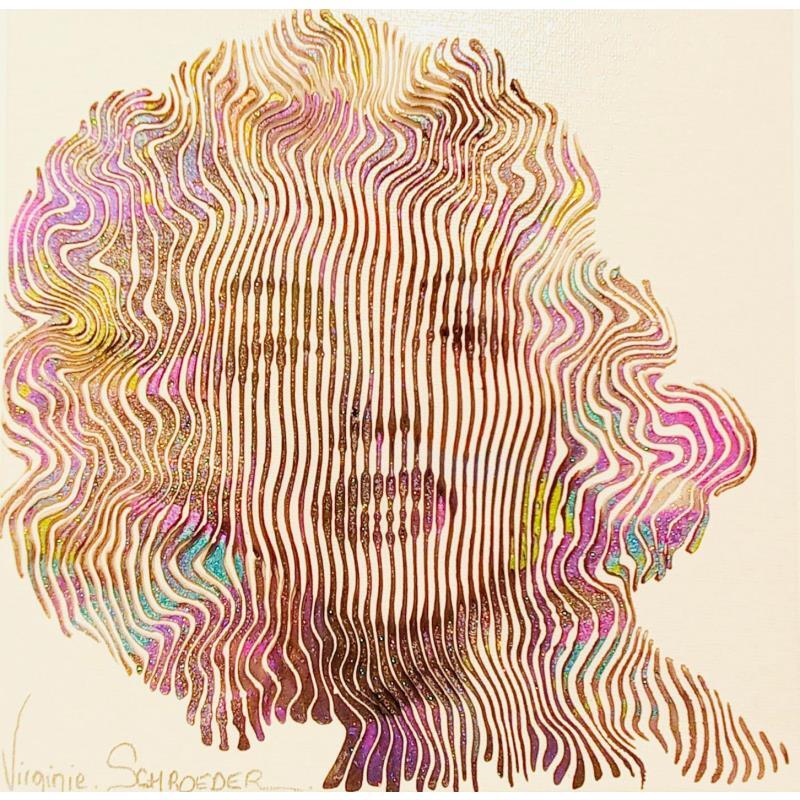 Peinture Marylin Monroe la douceur d'une élégance raffinée et poétique par Schroeder Virginie | Tableau Pop-art Icones Pop Huile Acrylique