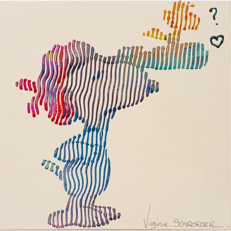 Painting As-tu trouvé le bonheur ? Dis moi où il est ? by Schroeder Virginie | Painting Pop-art Acrylic, Oil Pop icons