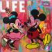 Gemälde life is love von Kikayou | Gemälde Pop-Art Pop-Ikonen Graffiti