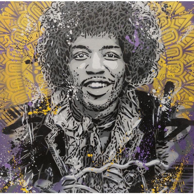 Painting Hendrix by Lenud Valérian  | Painting Street art Portrait