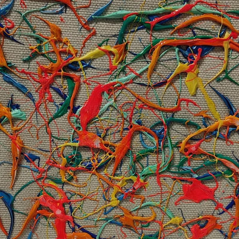 Gemälde Les amusés von Cantin Rose | Gemälde Abstrakt Materialismus Minimalistisch Acryl