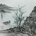 Gemälde Lakeside von Du Mingxuan | Gemälde Figurativ Landschaften Aquarell