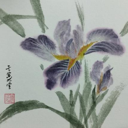Painting Iris by Du Mingxuan | Painting Figurative Watercolor Landscapes