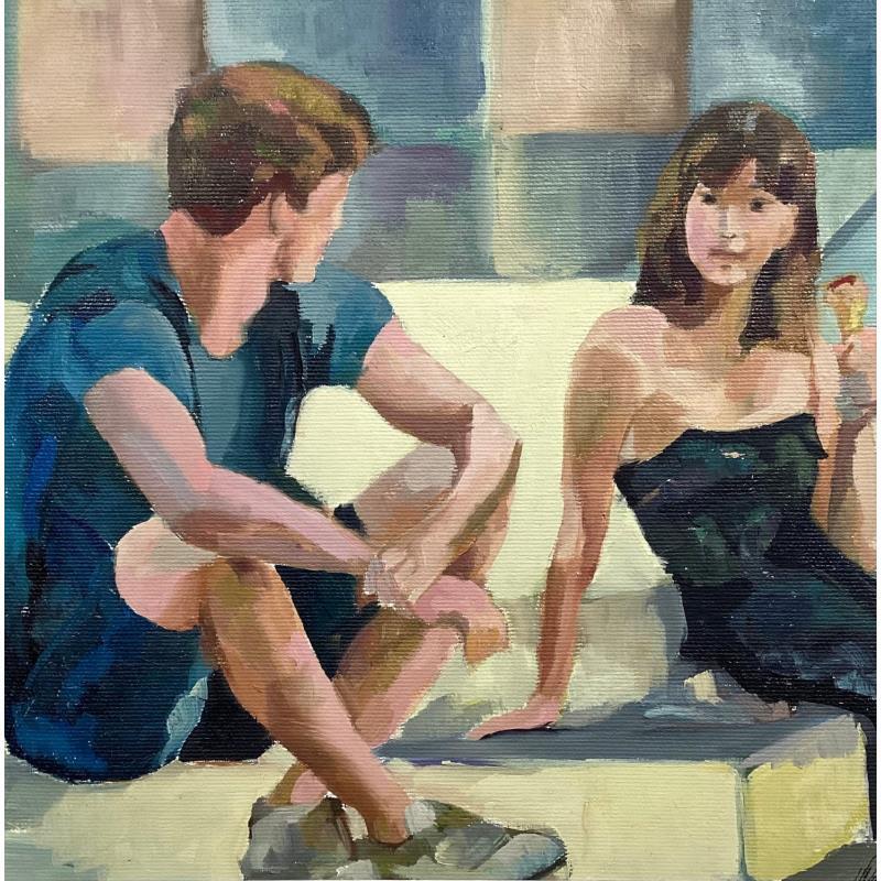 Gemälde Marseille von Gallo Manuela | Gemälde Figurativ Acryl, Öl Alltagsszenen, Porträt