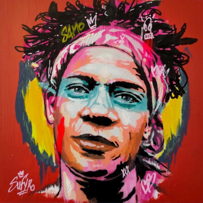 Painting Basquiat by Sufyr | Painting Street art Graffiti Acrylic Pop icons