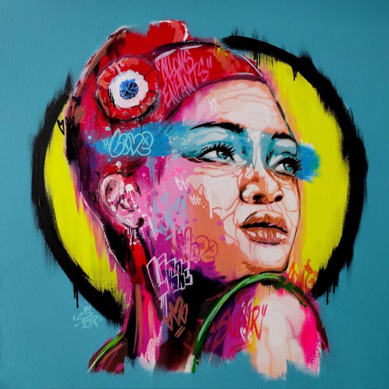 Gemälde Marianne Métisse von Sufyr | Gemälde Street art Acryl, Graffiti Pop-Ikonen