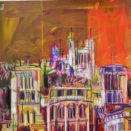 Painting Patrimoine religieux  by Anicet Olivier | Painting Figurative Mixed Urban