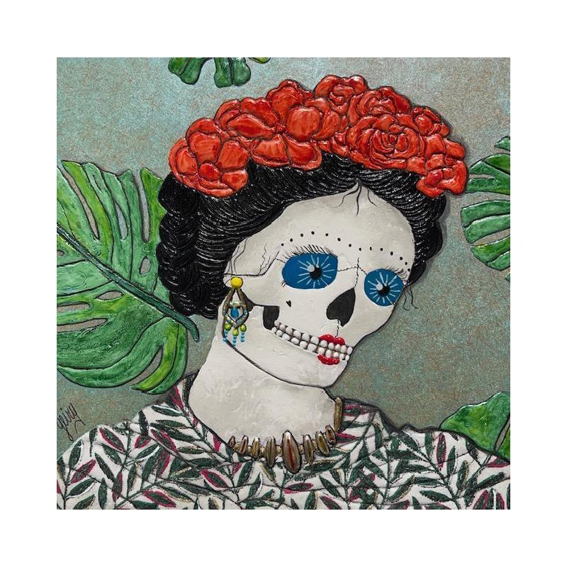 Peinture Magdalena Frida par Geiry | Tableau Pop-art Matiérisme Portraits
