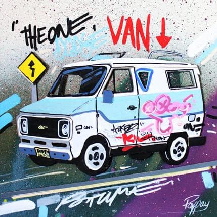 Painting Dodge van by Pappay | Painting Street art Mixed Urban