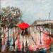 Gemälde Romantic walk in Paris von Solveiga | Gemälde Figurativ Urban Acryl