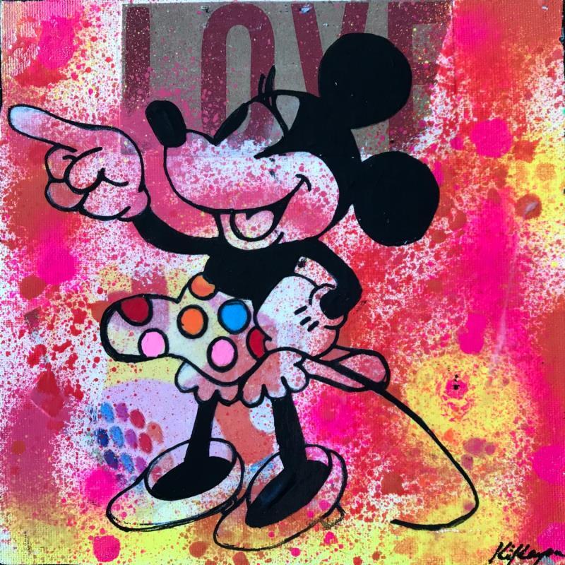 Gemälde Minnie von Kikayou | Gemälde Pop-Art Pop-Ikonen Graffiti