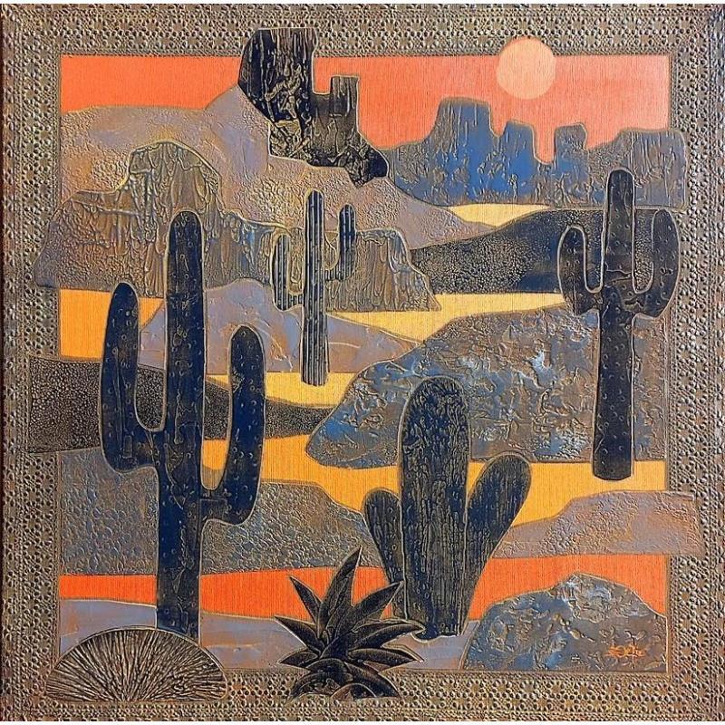 Painting Désert d'Arizona  by Devie Bernard  | Painting Figurative