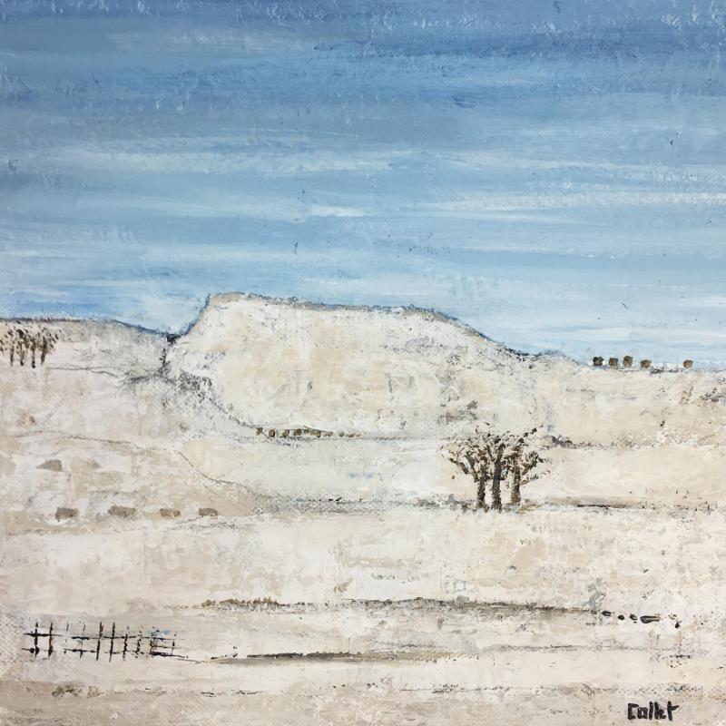 Painting Desert blanc by Collet Christine | Painting Landscapes Acrylic